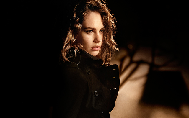 Lily James for My Burberry Black