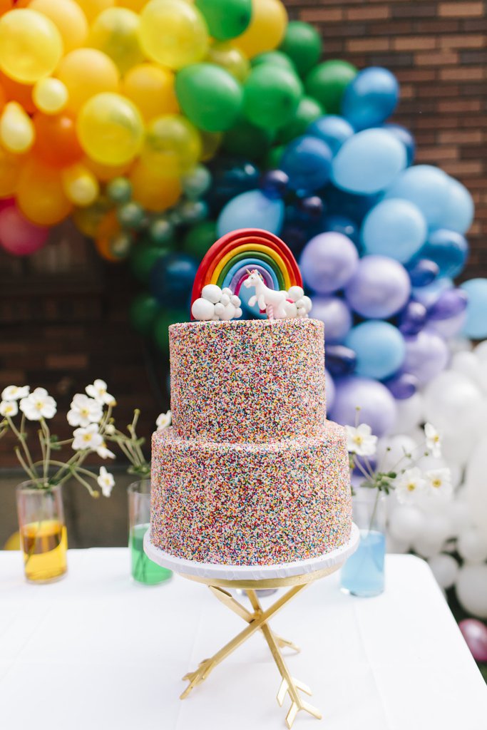 At 37-Weeks Pregnant, 1 Mom Threw the Chicest Rainbow Birthday Party You've Ever Seen