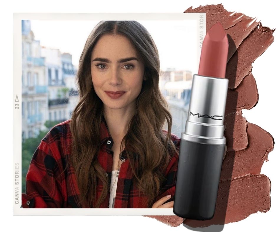 emily in paris lily collins lipstick mac